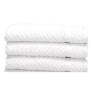 Linum Home Textiles Herringbone SET OF 3 new . Washcloths Chevrons Cotton